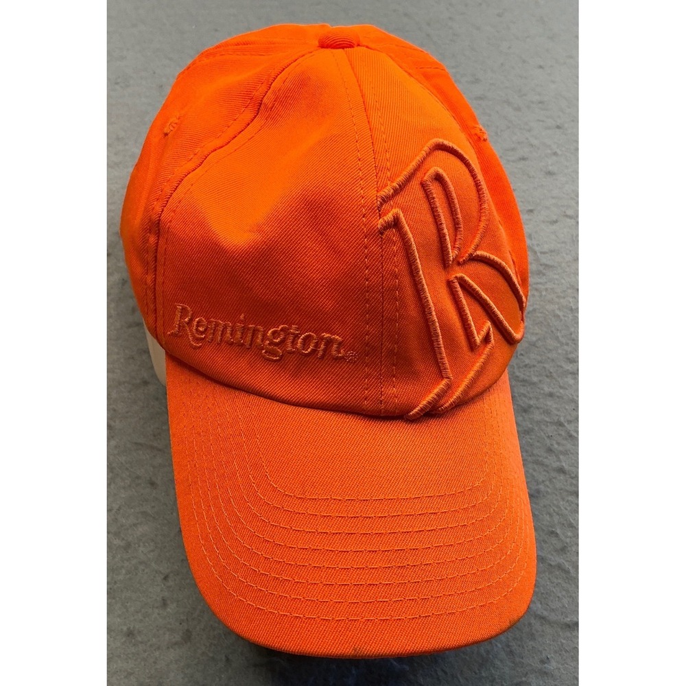 Remington Vintage Hat Blaze Orange Hunting Cap Embroidered OSFM Adjustable Strap